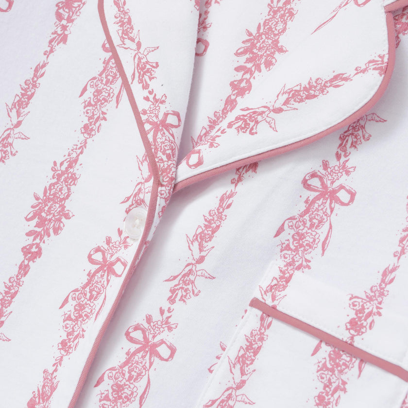 The Poppy Pima Short Set in Pink Mayfair Toile