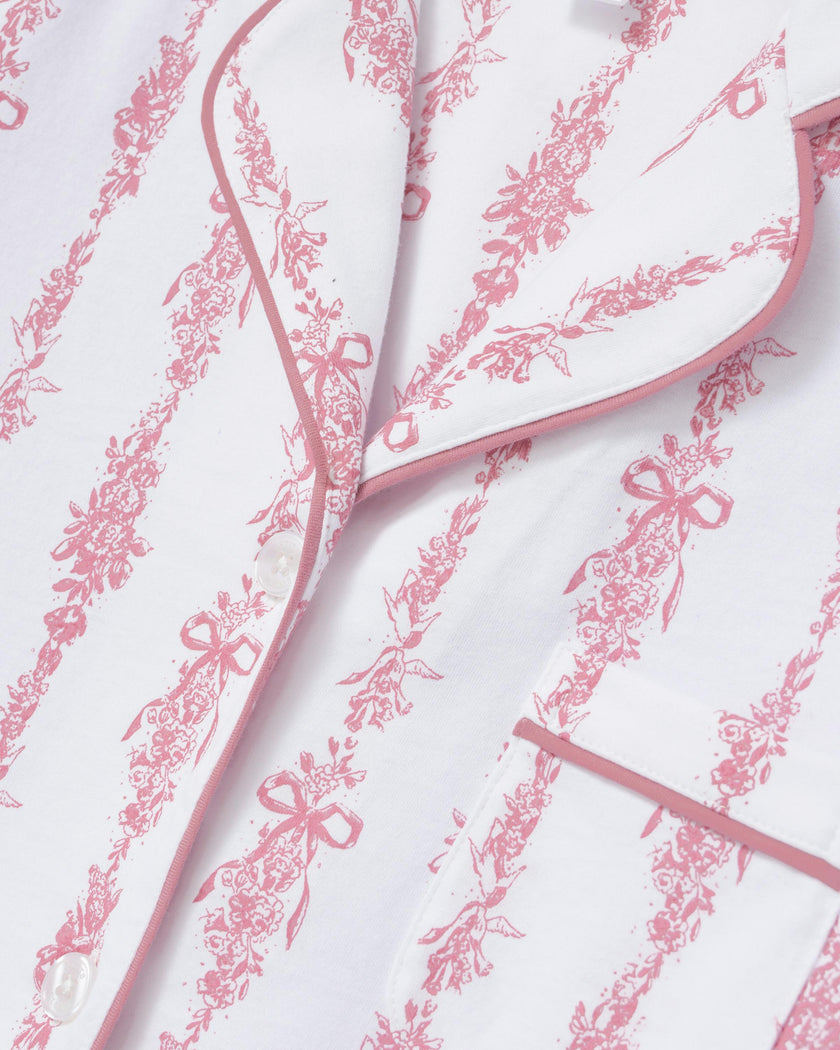 The Poppy Pima Short Set in Pink Mayfair Toile