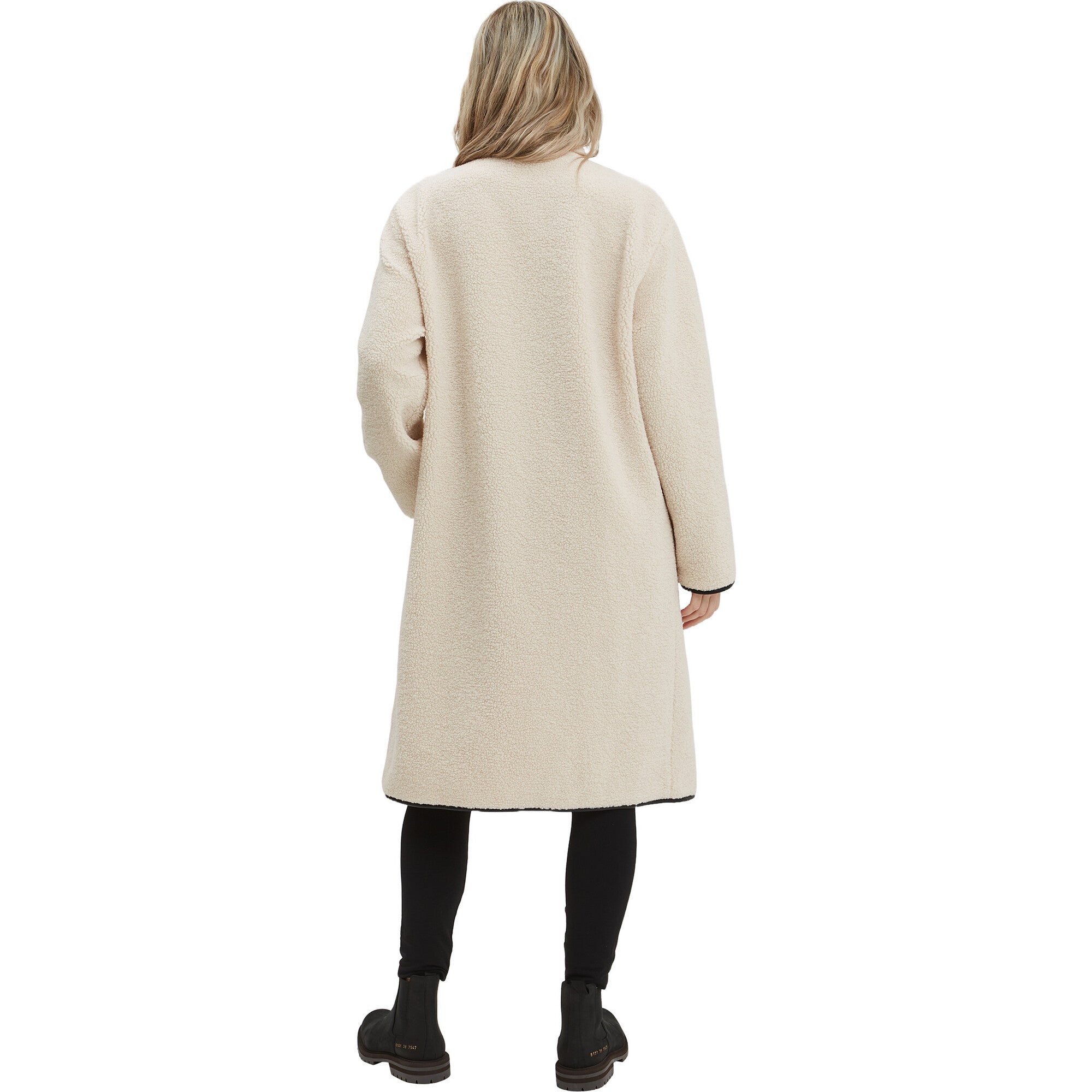 Teddi Stand Collar Double Zipper Long Maternity Coat