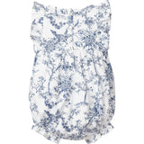 Baby's Twill Ruffled Romper in Timeless Toile