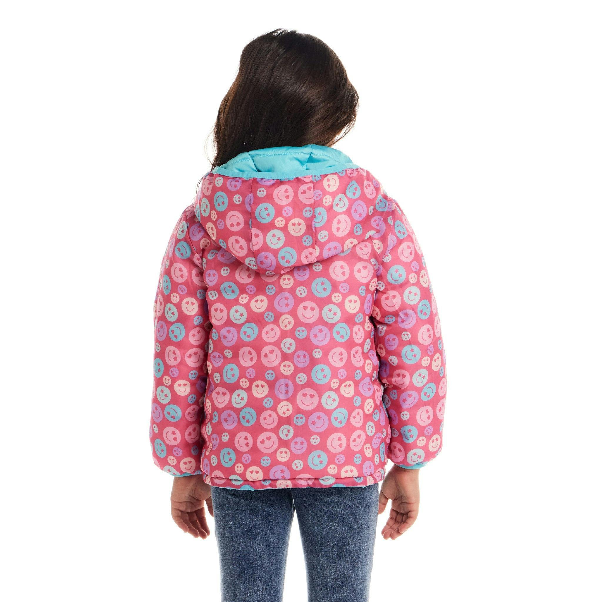 Kids Printed Reversible Puffer Jacket