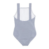 Girls Harbor Stripe Tie-Front One Piece