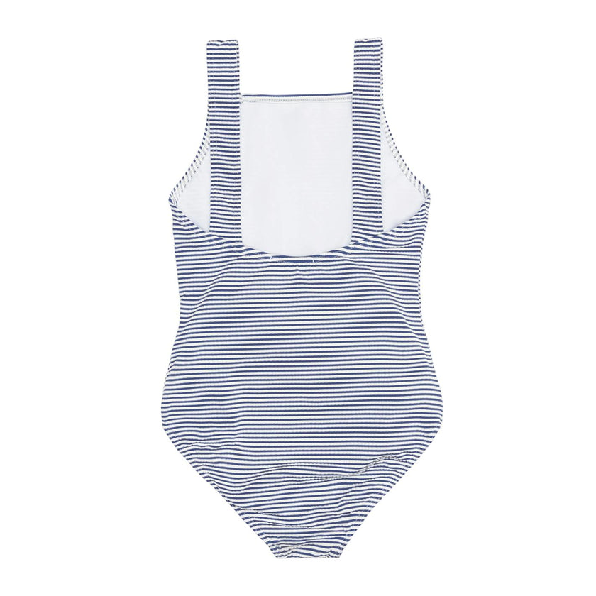 Girls Harbor Stripe Tie-Front One Piece