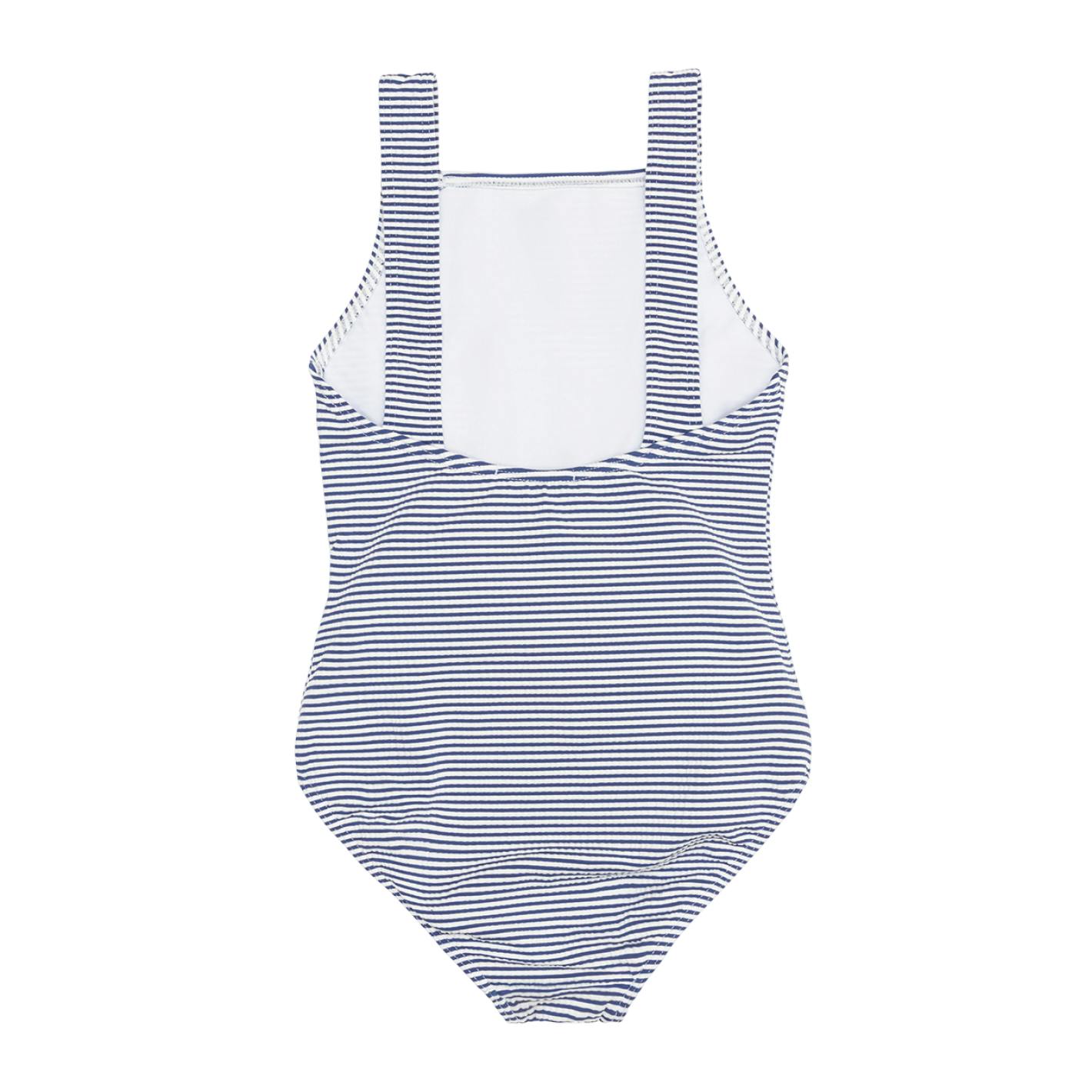 Girls Harbor Stripe Tie-Front One Piece