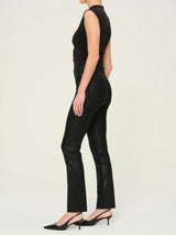 Halle Straight High Rise Instasculpt 29" Jeans | Black Coated