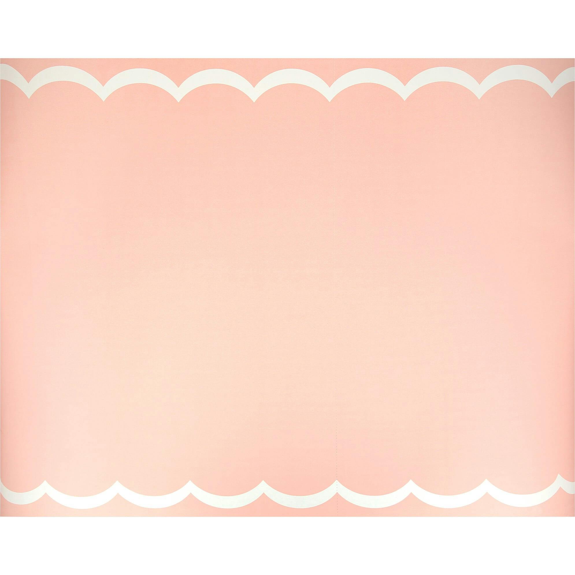 Scalloped Edge Pink Table Runner