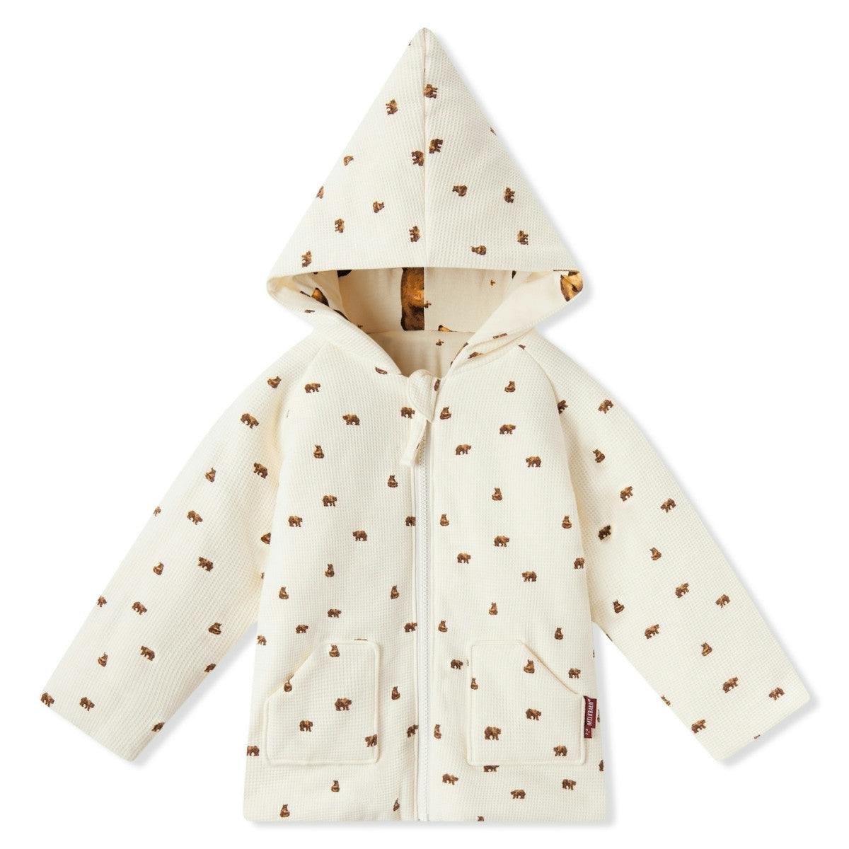 Honey Reversible Waffle Knit Hooded Jacket
