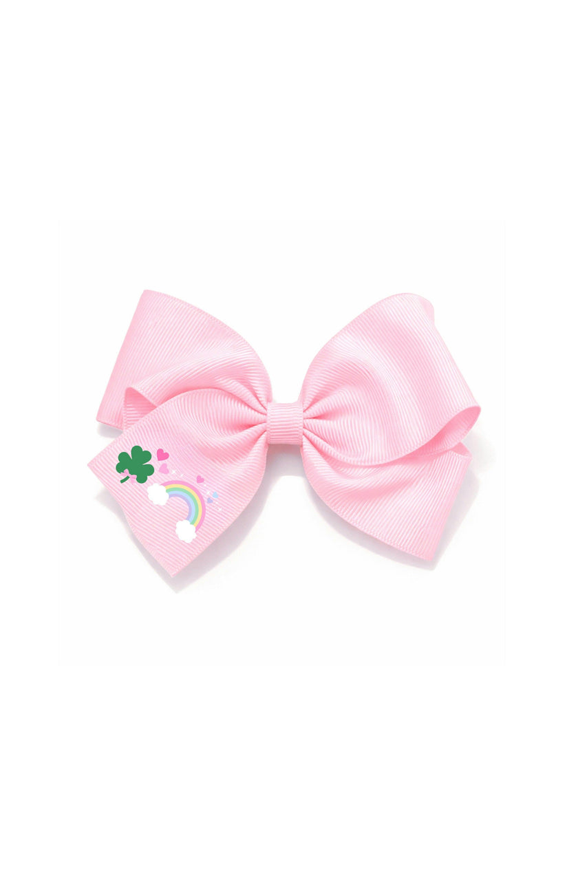 Rainbow Shamrock Hair Bow