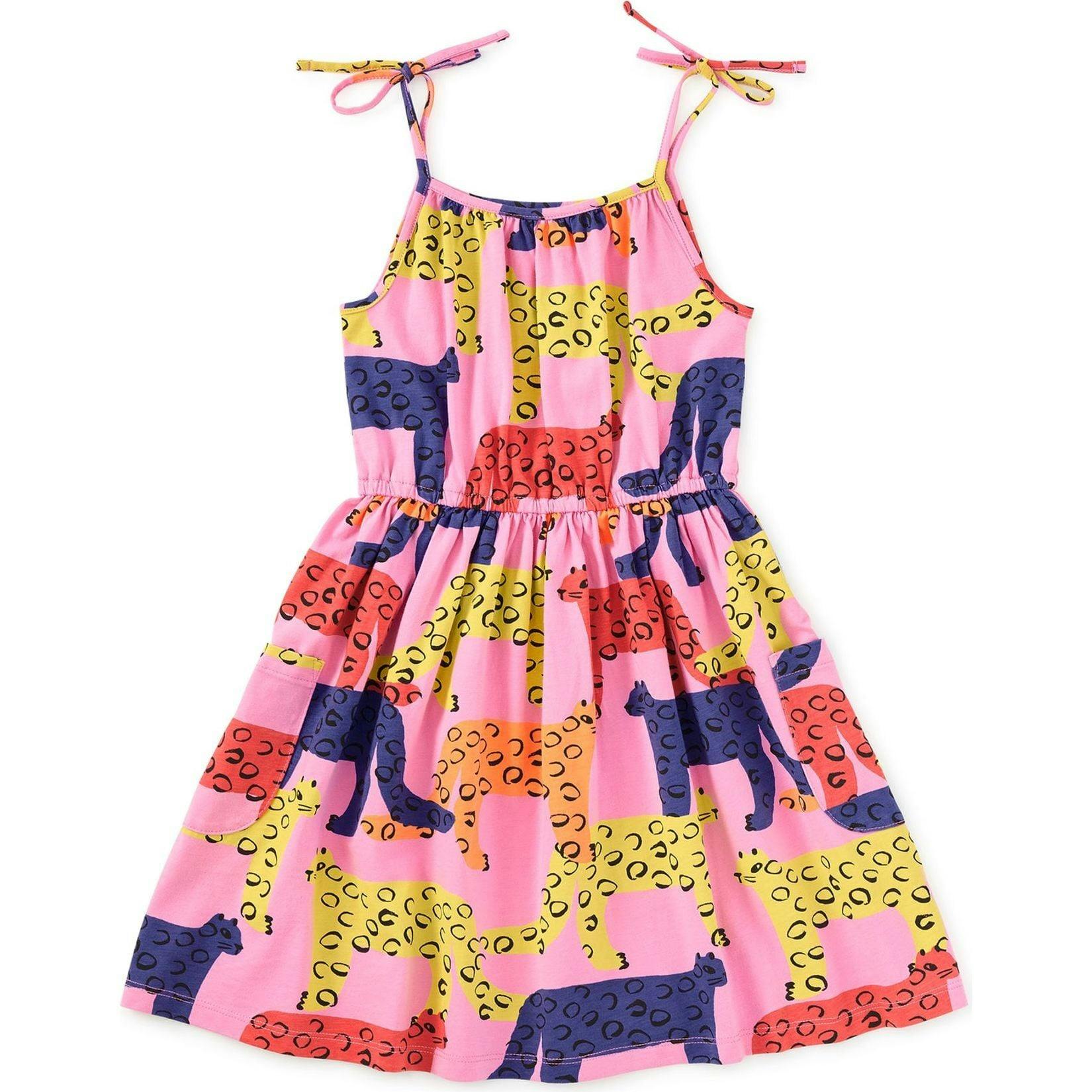 Tie Shoulder Twirl Dress, Multi