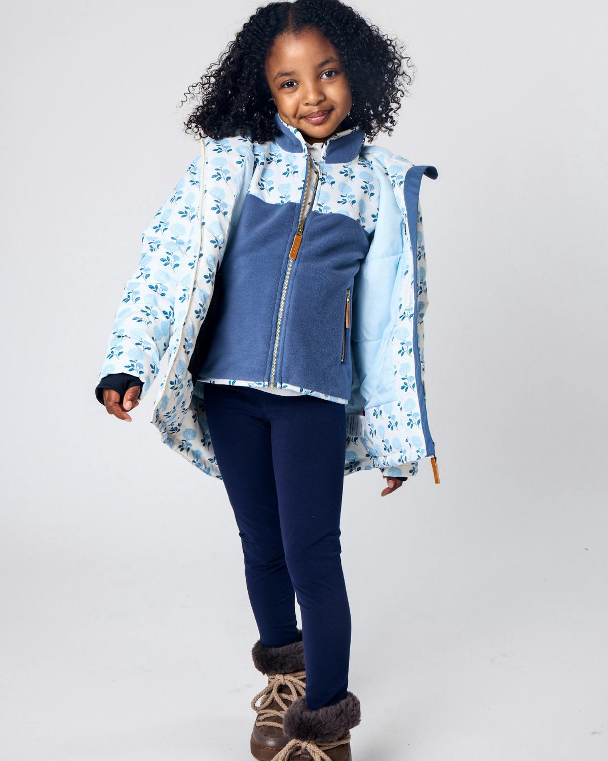 Kids Hydrangea Fleece Jacket