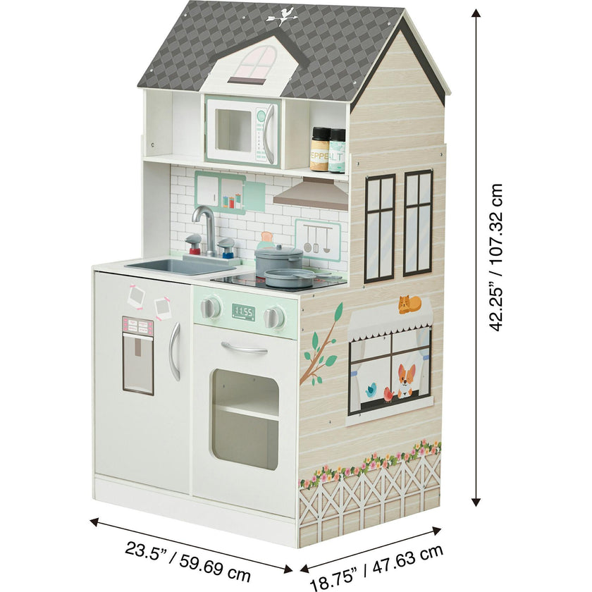 Wonderland Ariel 2-In-1 Dollhouse/Play Kitchen Playset