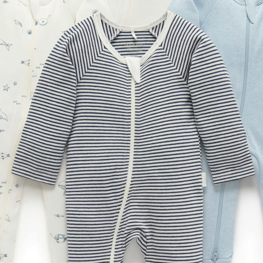 4 Pack Zip Growsuit Vanilla Nautical Pack