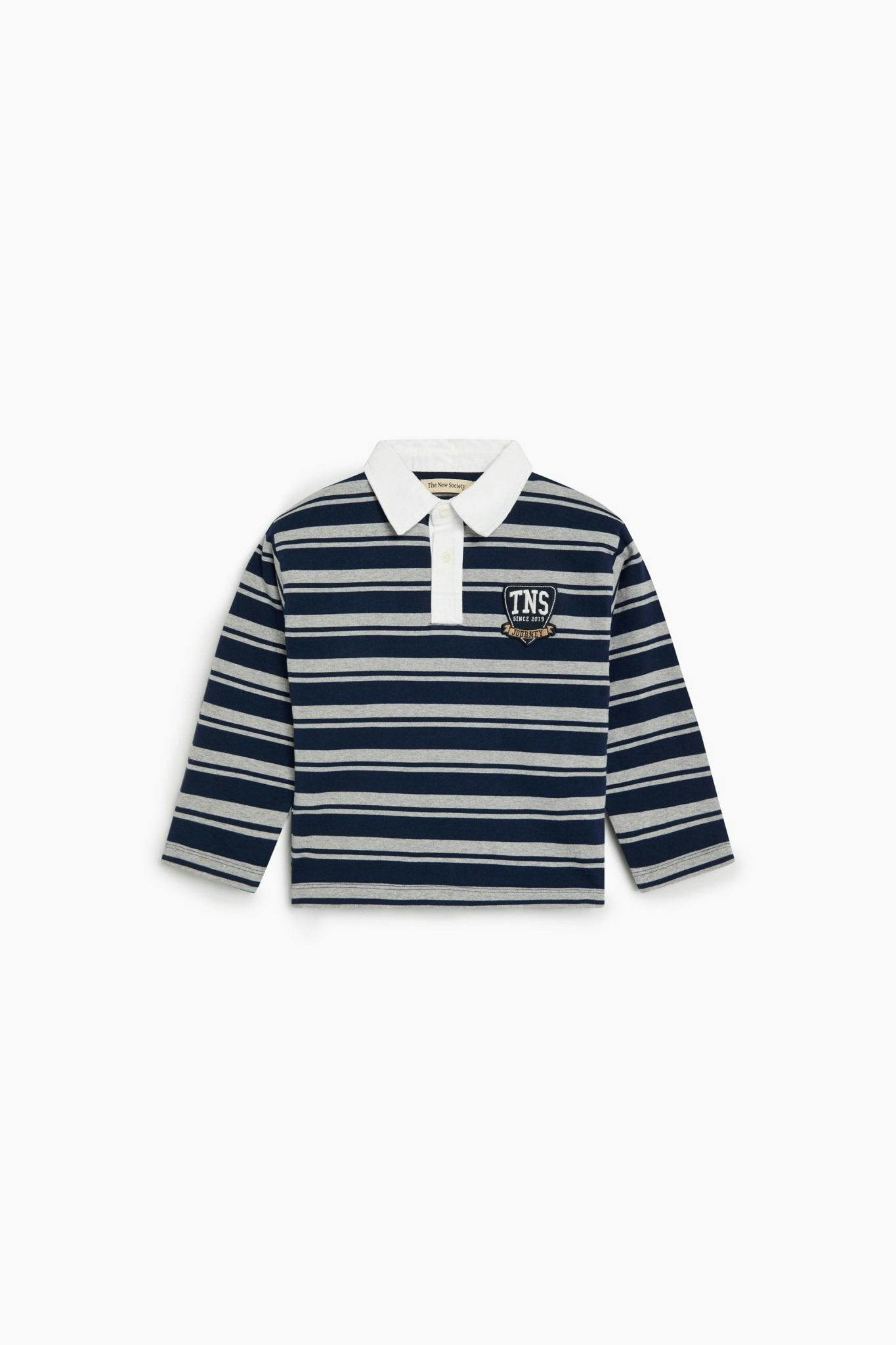 Glowee Polo Black Iris Stripe