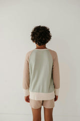 Boys Terry Sweatshirt in Taupe