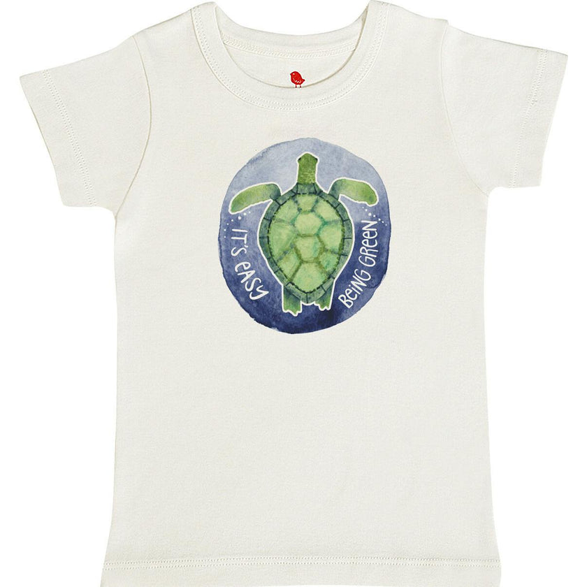 graphic tee | turtle easy green