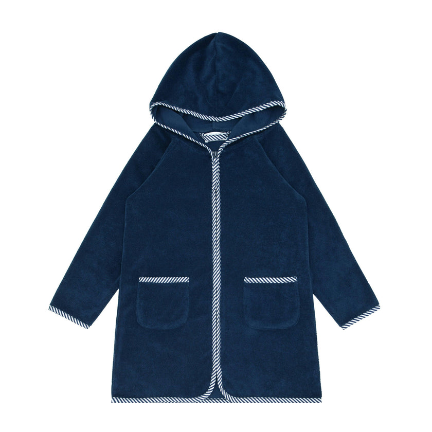 Unisex French Terry Hooded Coverup, Navy