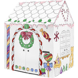 Cardboard Coloring Playhouse Gingerbread House - Kids Art & Craft