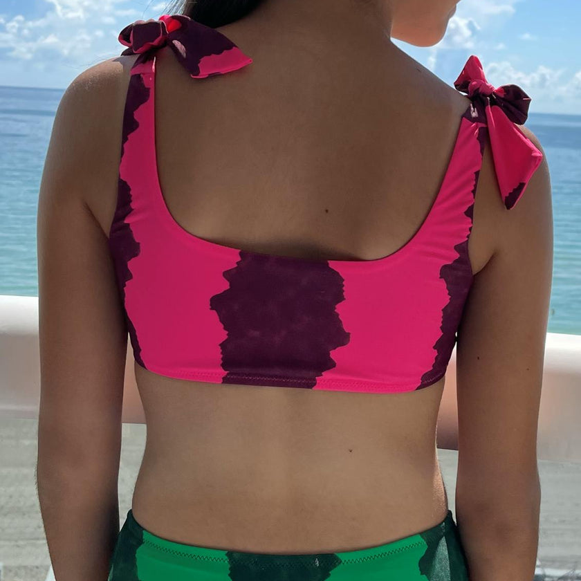 June Tie-Shoulder Sleeveless Two-Piece Bikini