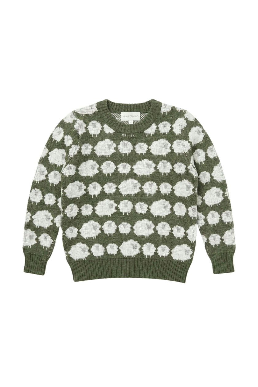 Flock of Sheep Jumper | Avocado