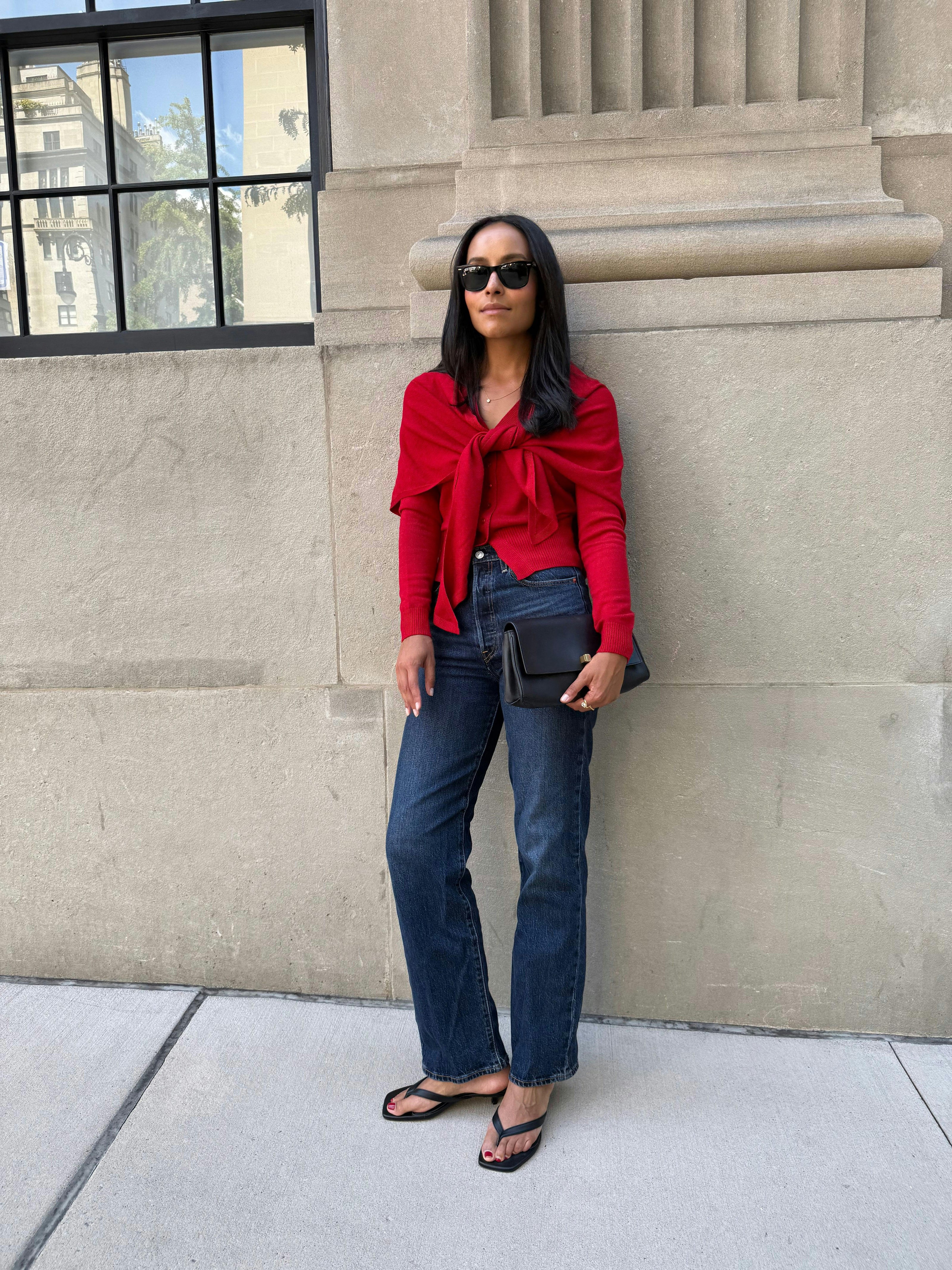 The Amal Cardigan -  Red