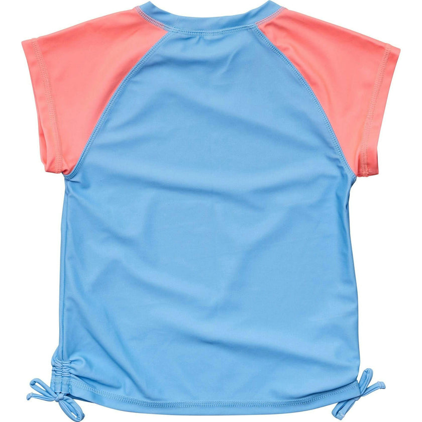 Cornflower Peach Sleeve SS Rash Top