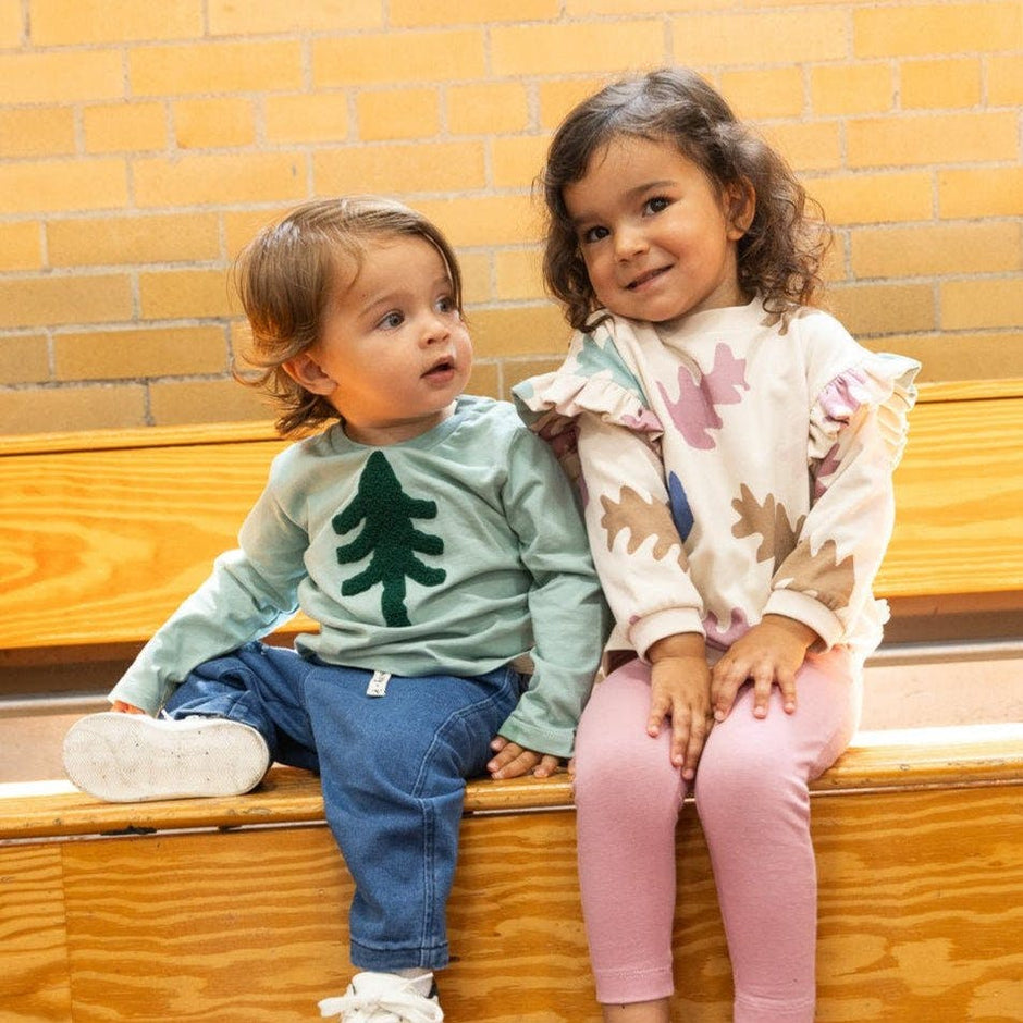 Recycled Cotton Autumn Ruffle Sweatshirt