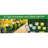 UL 10-Light Dual Color Pure White/Warm White LED G40 Bubble Light Set