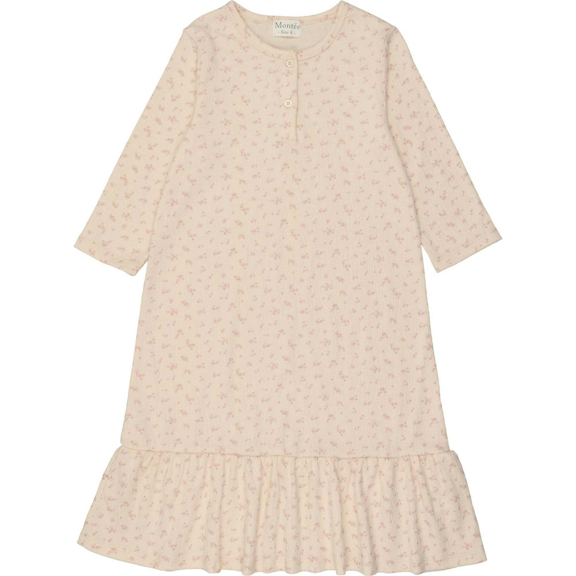 Printed Gauze 3-Quarter Sleeve Dress