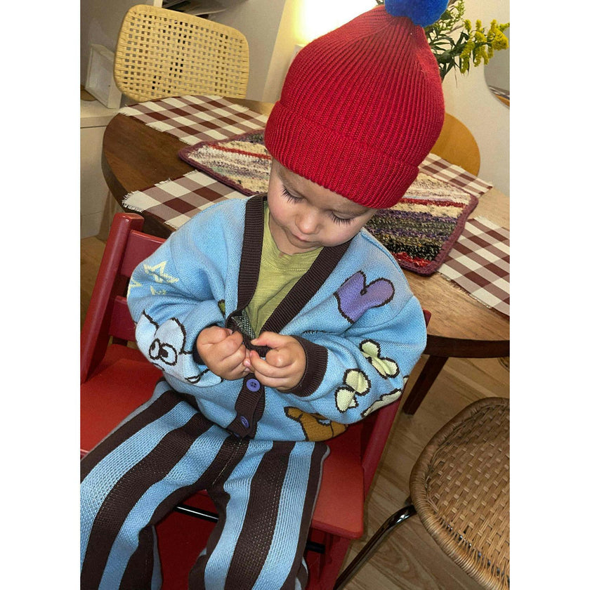 children's cotton cardigan - fun icons