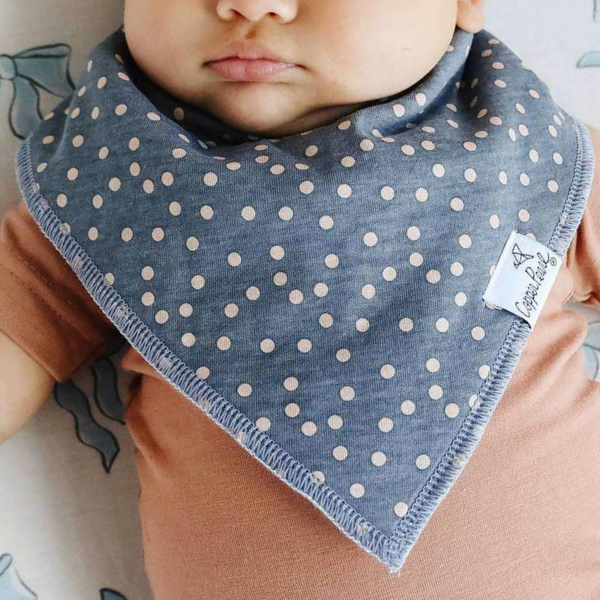 4 Pack Baby Bandana Bibs - Gemma In Tan