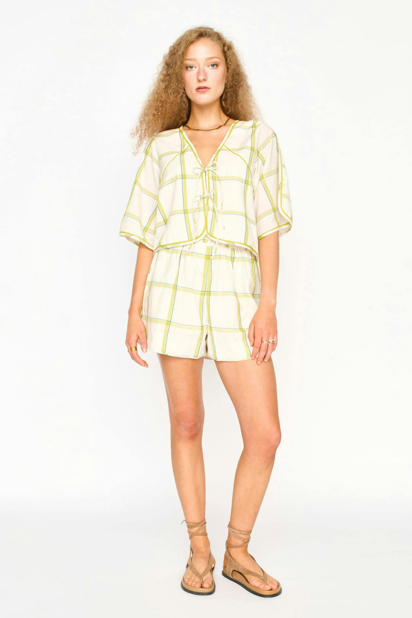 Track Short in Belize Plaid