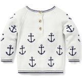 Baby Anchor Sweater, White