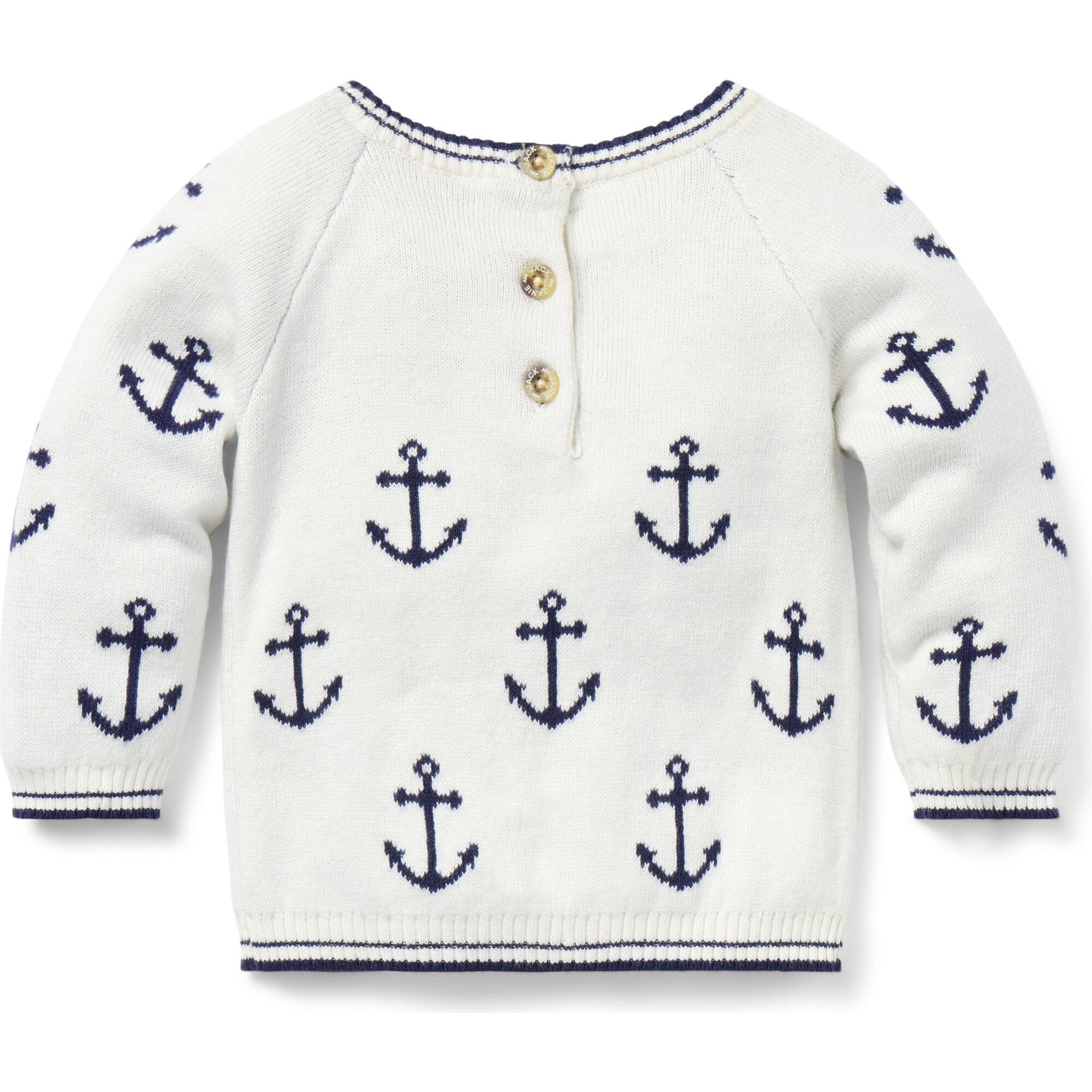 Baby Anchor Sweater, White