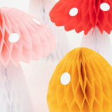 Honeycomb Toadstool Decorations