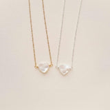 Mother of Pearl Heart Necklace