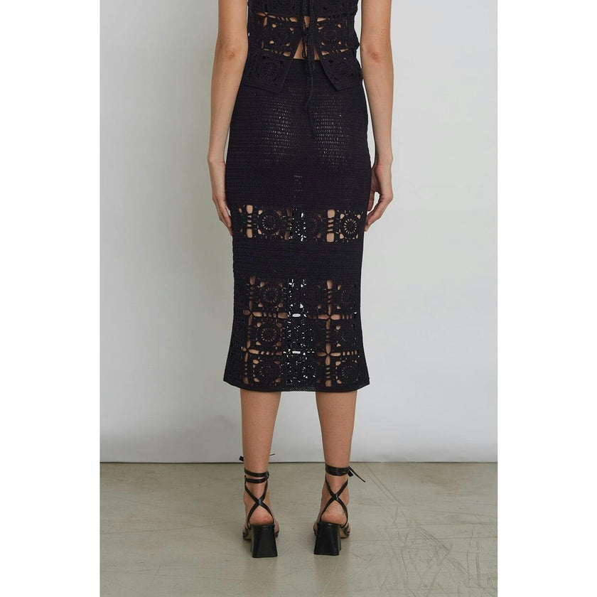 JANA CROCHET SKIRT | BLACK