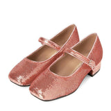 Agnese Heeled Sequins Mary Jane Shoes
