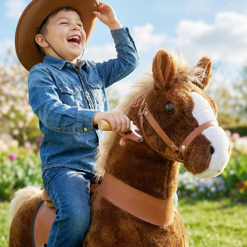 Model U® Horse Ride-On Toy Age 4–7 – Brown