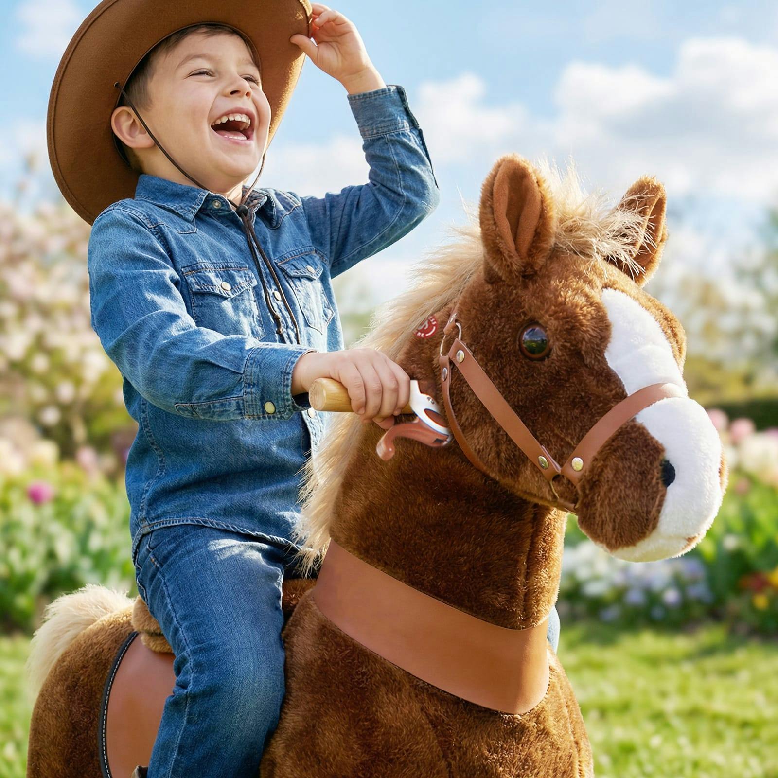 Model U® Horse Ride-On Toy Age 4–7 – Brown – Maisonette
