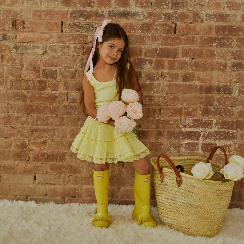 Harlow Pastel Yellow Heart Cut Out Tank
