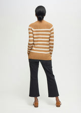The Softline Side Zip Stripe Maternity and Nursing Sweater