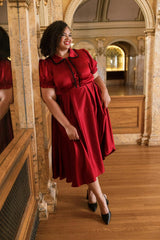Sophia Dress in Garnet