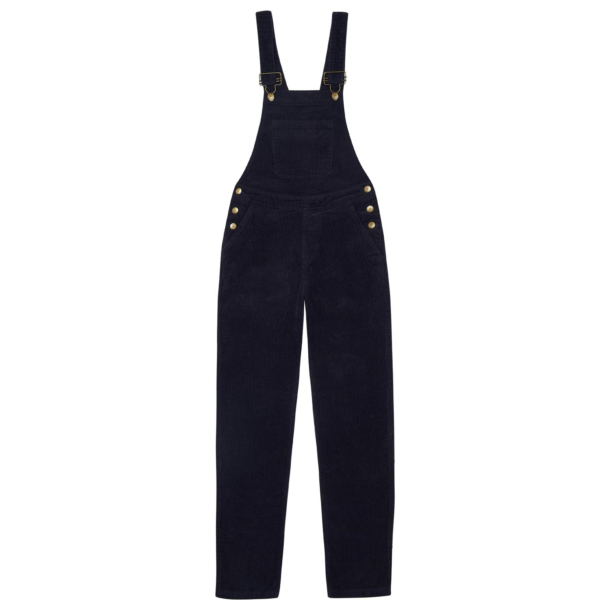 Adult Navy Chunky Cord Overalls