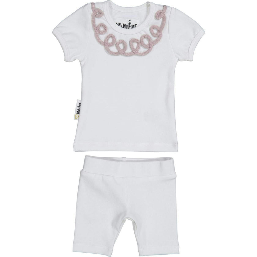 Soutache Design 2-Piece Top & Short Set