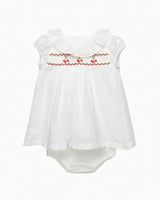Baby My First Smocked Dress in Cherries