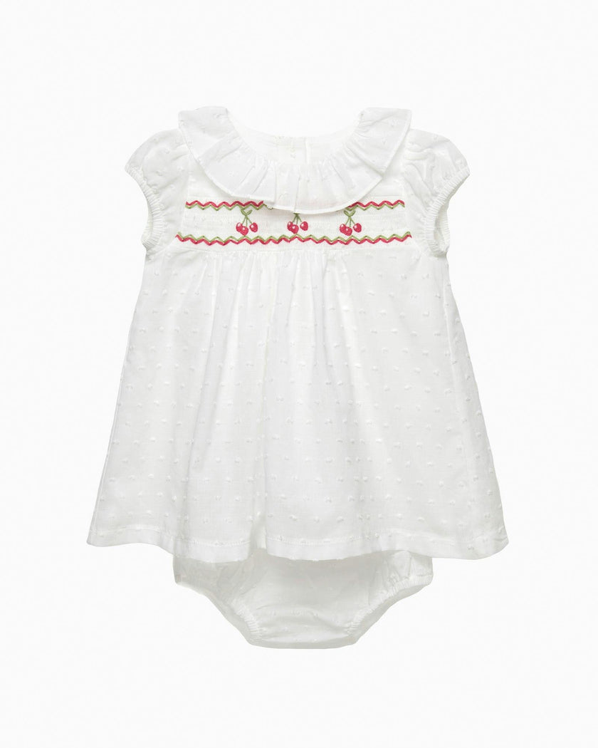 Baby My First Smocked Dress in Cherries