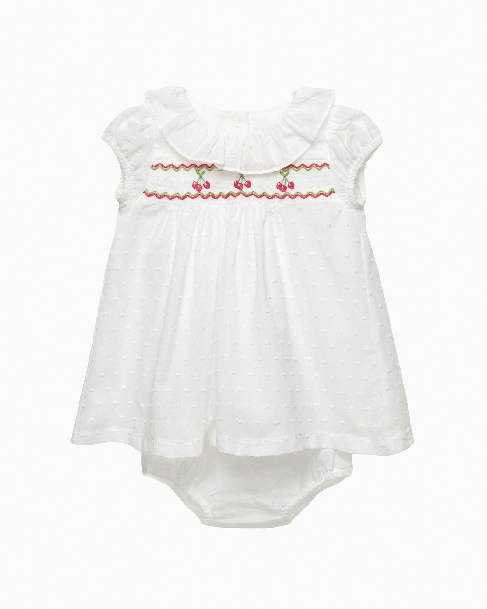Baby My First Smocked Dress in Cherries
