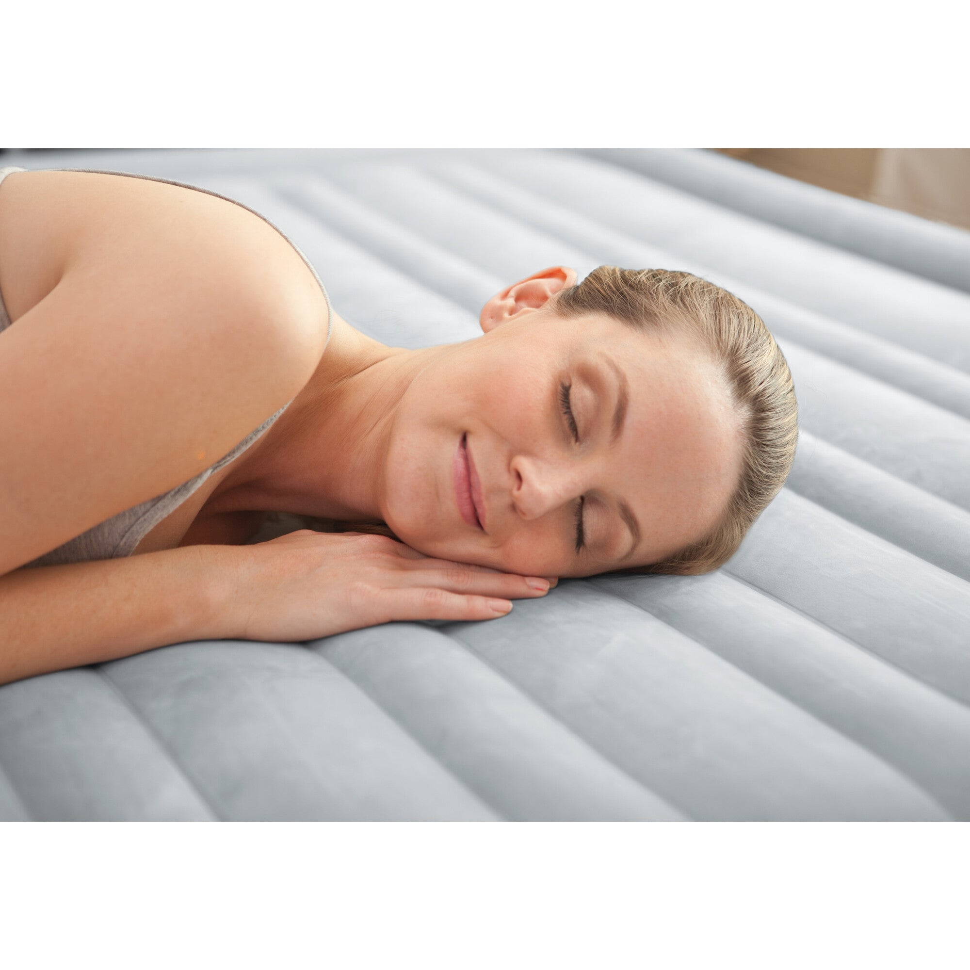Elevated Dura Beam Fiber Tech Airbed with Built in Pump