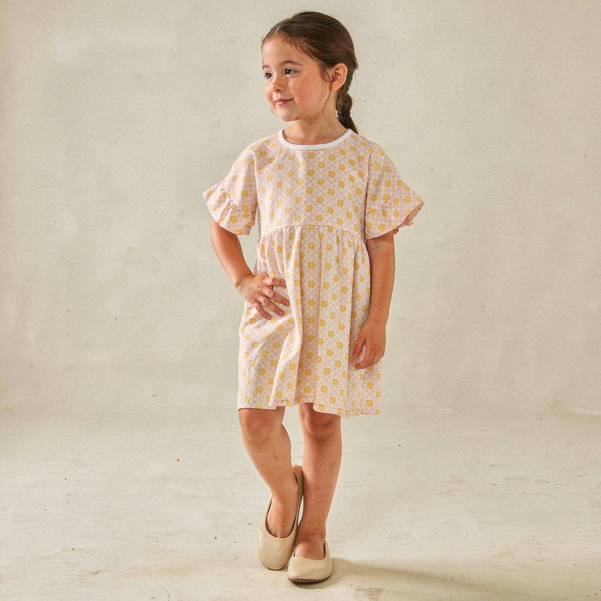 Organic Dolman Sleeve Dress - Pop Floral