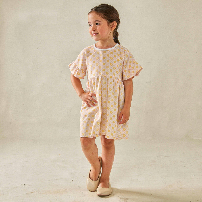Organic Dolman Sleeve Dress - Pop Floral